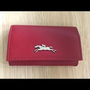 Longchamp Honoré Cardholder wallet red cuir Honore